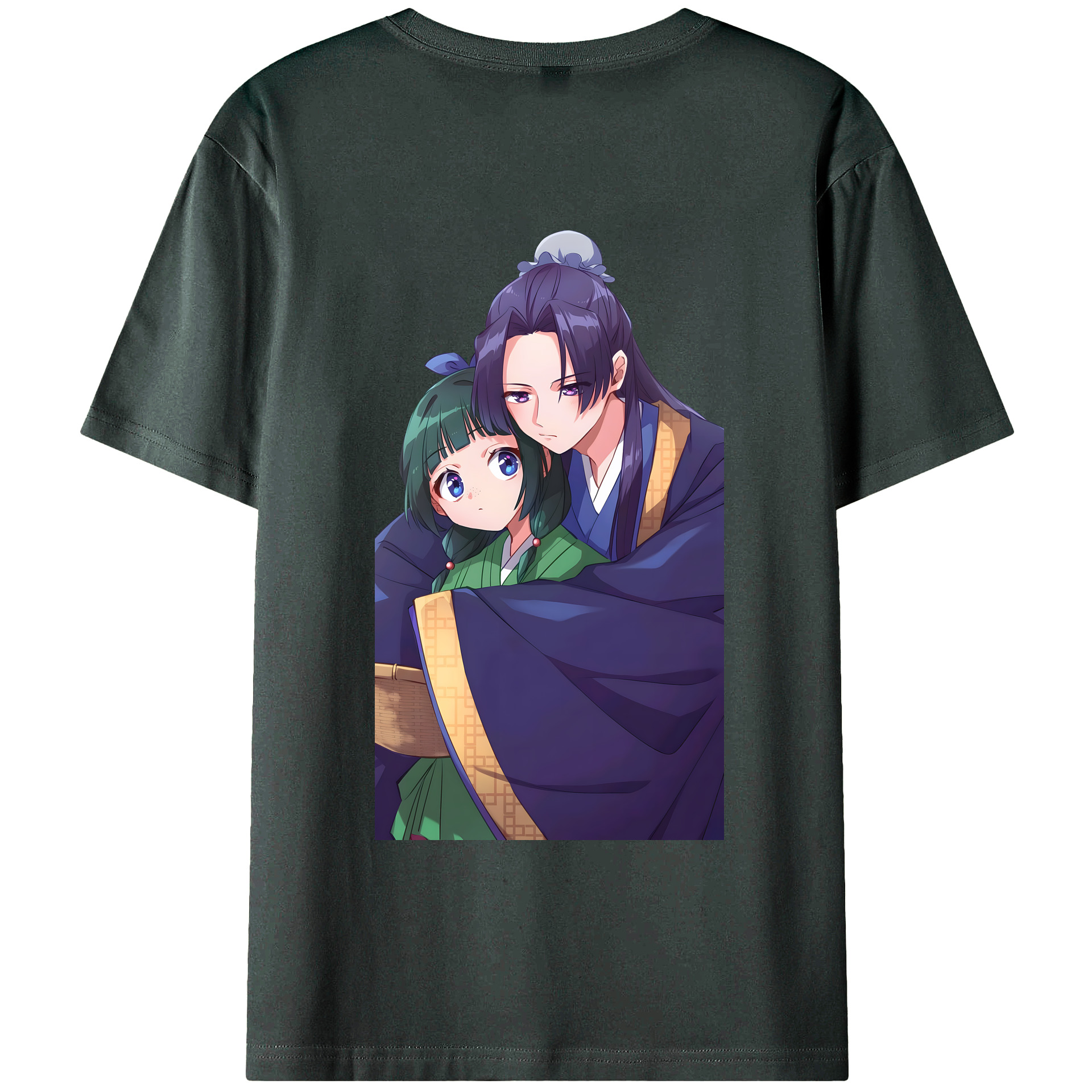 （画像用） 薬屋のひとりごと The Apothecary Diaries 綿100％ メンズ半袖Tシャツ（バックプリント） 通気性